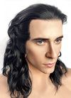 Marvel Loki Black Wavy Lace Front Synthetic Men's Wig LFK5554