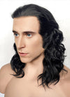 Marvel Loki Black Wavy Lace Front Synthetic Men's Wig LFK5554