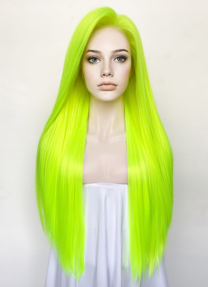 Blue Green Split Gemini Color With Dark Roots Braided Lace Front Synthetic  Wig