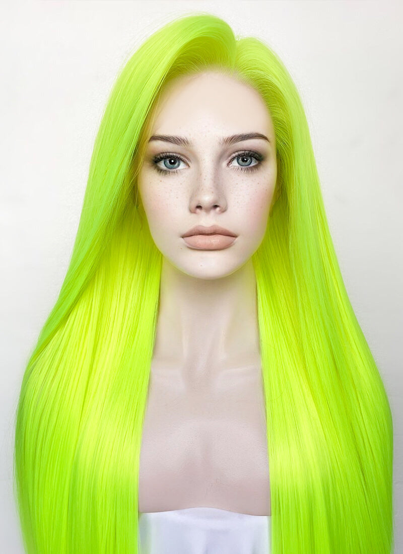 Neon Green Straight 13" x 6" Lace Top Synthetic Wig LFS020