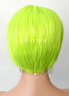 Neon Green Straight Bob 13" x 6" Lace Top Synthetic Wig LFS032