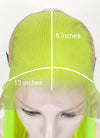 Neon Green Straight Bob 13" x 6" Lace Top Synthetic Wig LFS032