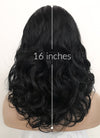 Jet Black Wavy Lace Front Synthetic Wig LF257