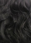 Jet Black Wavy Lace Front Synthetic Wig LF257