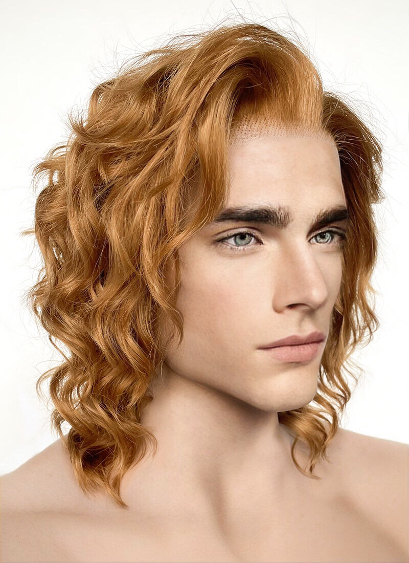 Blonde Wavy Lace Front Synthetic Men's Wig LW4021