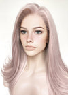 Pastel Pale Plum Wavy Lace Front Synthetic Wig LW4028