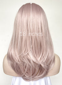 Pastel Pale Plum Wavy Lace Front Synthetic Wig LW4028