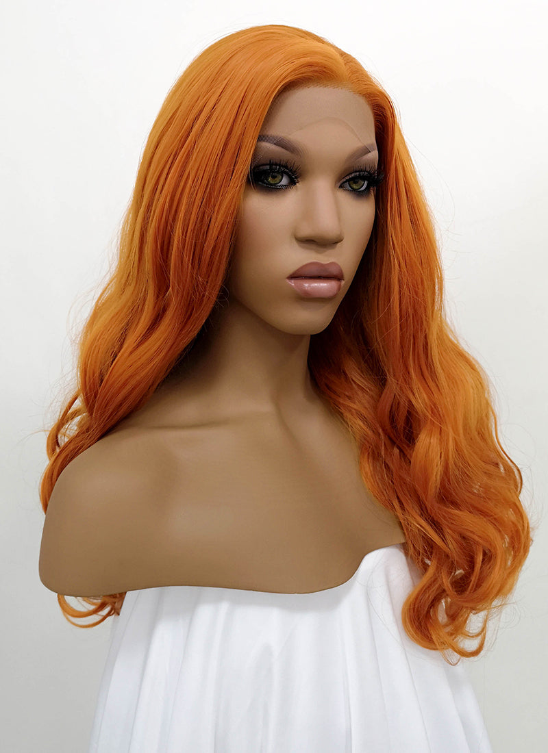 Ginger Wavy Lace Front Synthetic Wig LWB085E - Wig Is Fashion Australia