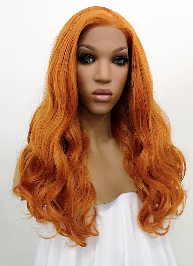 Ginger Wavy Lace Front Synthetic Wig LWB085E - Wig Is Fashion Australia