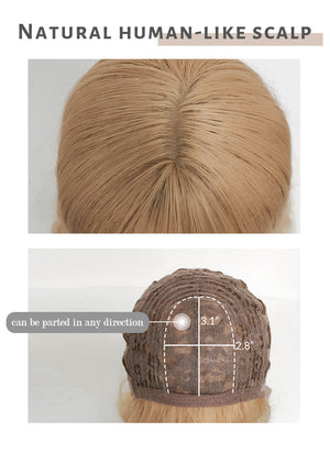 Blonde Wavy Synthetic Hair Wig NS045
