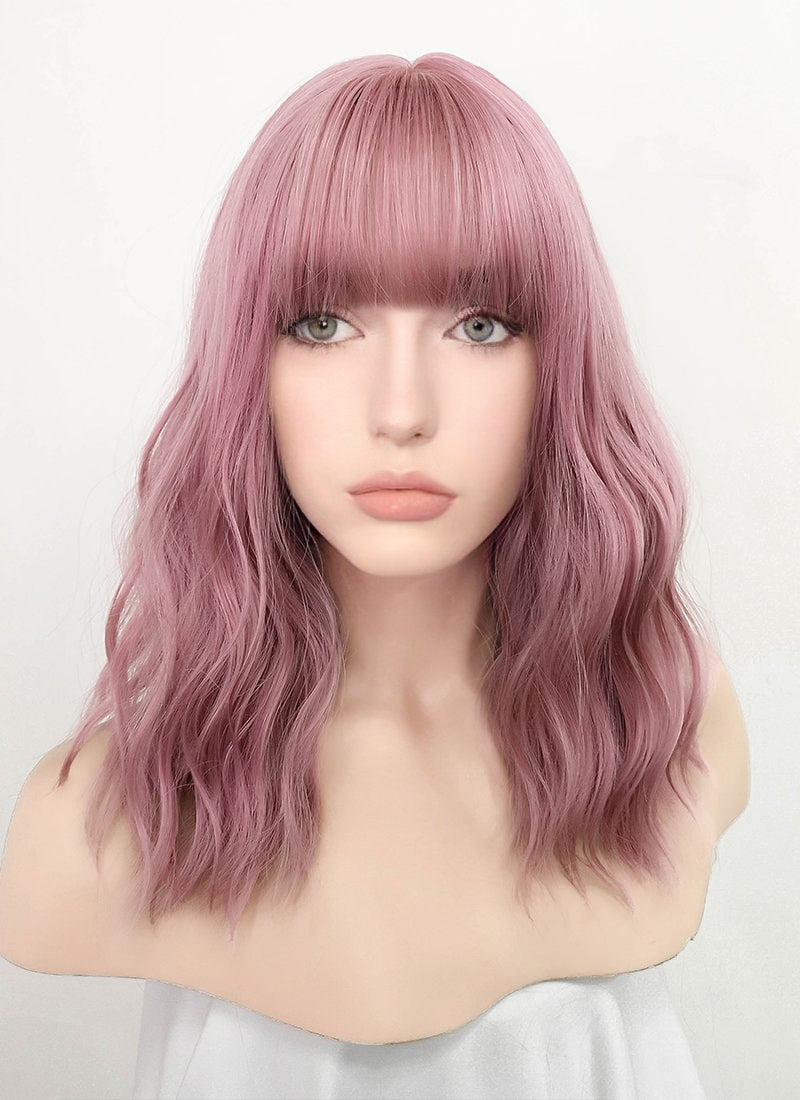 Pink Wavy Synthetic Wig NS063