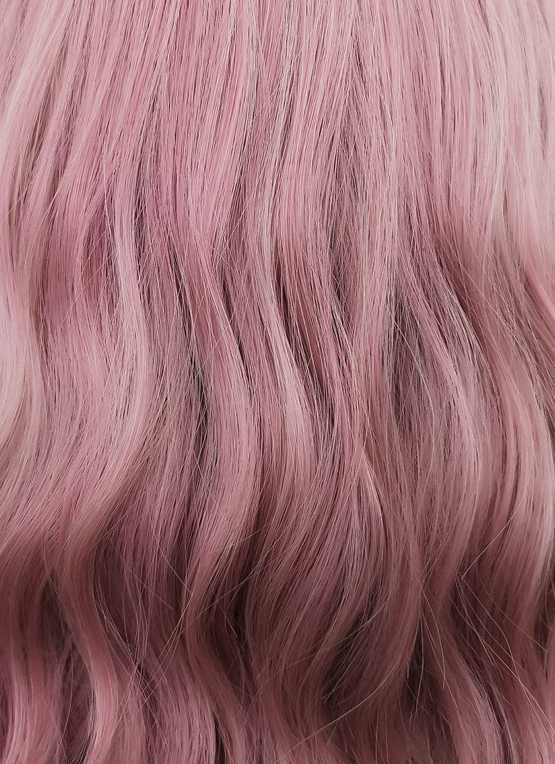 Pink Wavy Synthetic Wig NS063