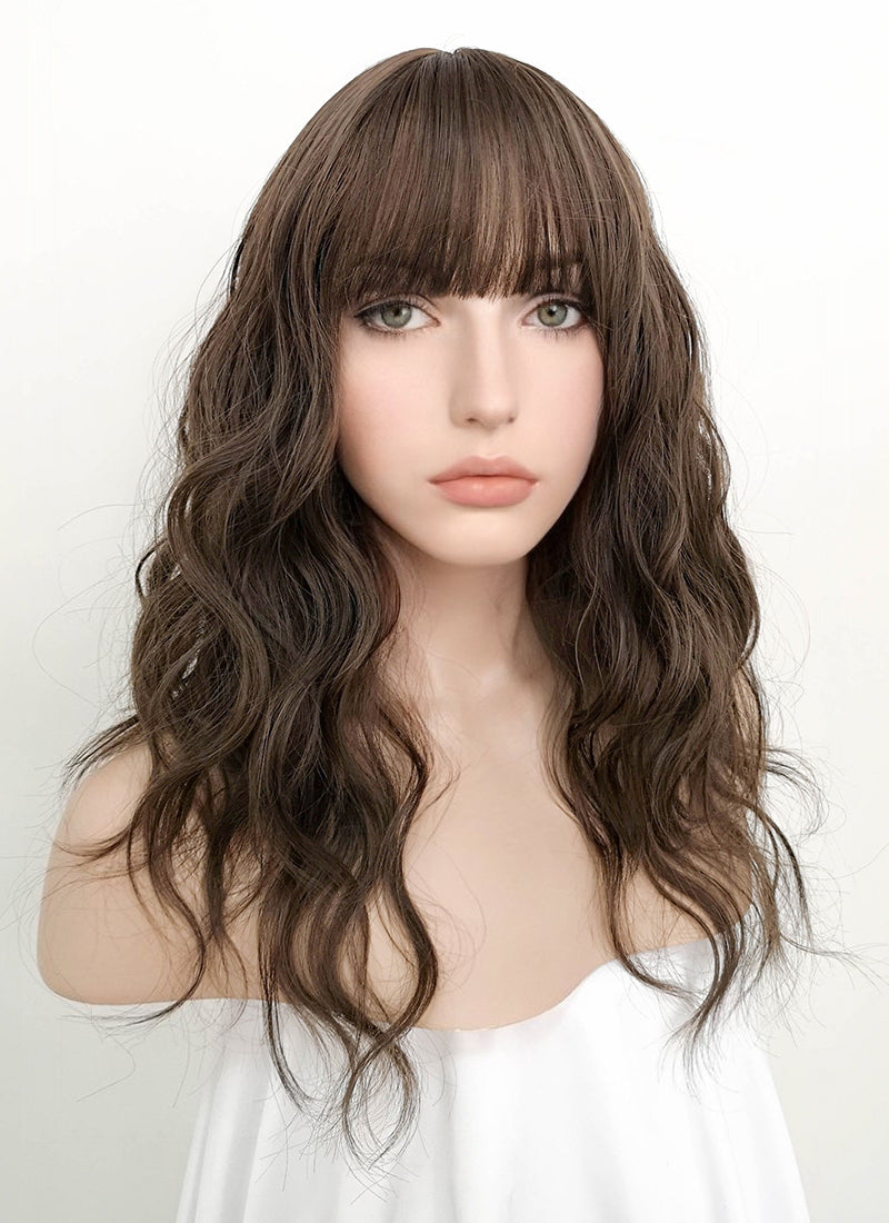 Brunette Wavy Synthetic Wig NS065