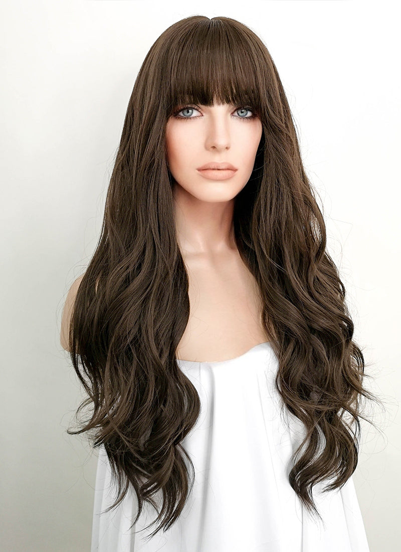 Brown Wavy Synthetic Wig NS071
