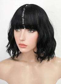 Black Wavy Bob Synthetic Wig NS152