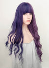 Two Tone Purple Split Gemini Color Wavy Synthetic Wig NS202