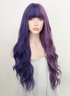 Two Tone Purple Split Gemini Color Wavy Synthetic Wig NS202