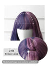 Two Tone Purple Split Gemini Color Wavy Synthetic Wig NS202