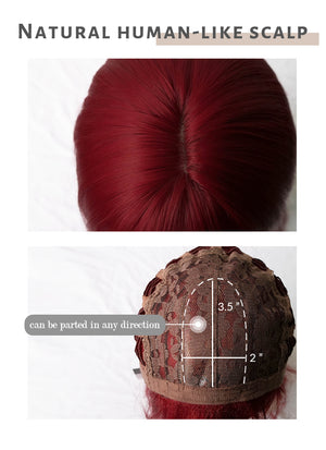 Red Straight Synthetic Wig NS213