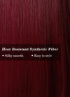 Red Straight Synthetic Wig NS213