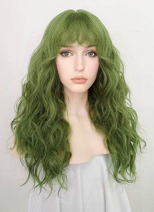 Green Wavy Synthetic Wig NS227