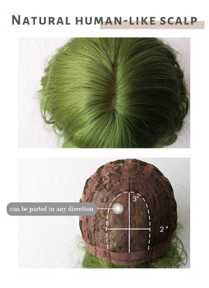 Green Wavy Synthetic Wig NS227