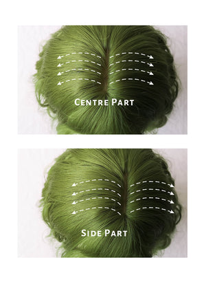 Green Wavy Synthetic Wig NS227
