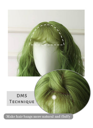 Green Wavy Synthetic Wig NS227