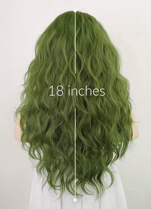 Green Wavy Synthetic Wig NS227