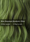 Green Wavy Synthetic Wig NS227