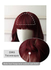 Burgundy Red Wavy Synthetic Wig NS231