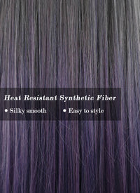 Two Tone Purple Straight Synthetic Wig NS240