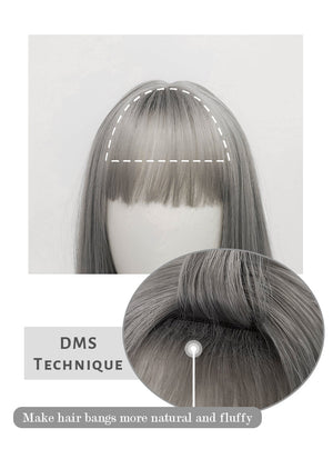 Mixed Grey Straight Synthetic Wig NS252