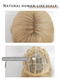 Blonde Wavy Bob Synthetic Wig NS320