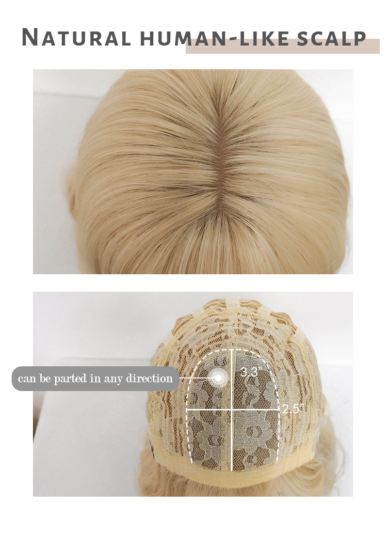 Blonde Wavy Bob Synthetic Wig NS320