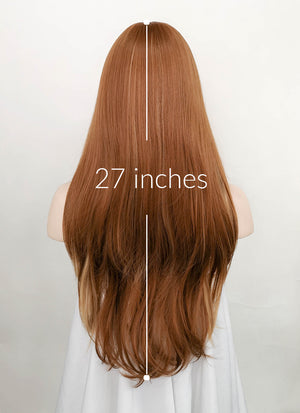 Ginger Mixed Blonde Straight Synthetic Hair Wig NS356A