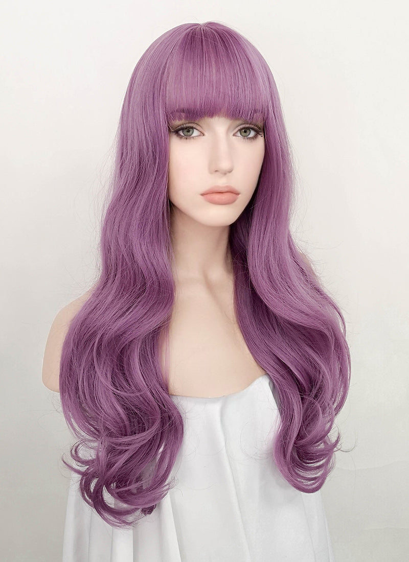 Purple Wavy Synthetic Hair Wig NS385