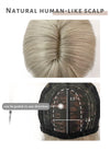 Ash Blonde Black Ombre Straight Bob Synthetic Hair Wig NS395
