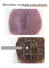 Pink Mixed Purple Wavy Synthetic Wig NS407