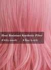 Pastel Pink Wavy Synthetic Hair Wig NS409