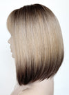 Blonde Brown Ombre With Brown Roots Straight Bob Synthetic Wig NS419