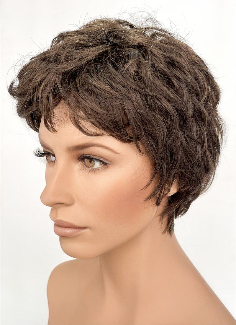 Ant-Man and the Wasp Hope van Dyne Brunette Wavy Pixie Synthetic Wig NS426