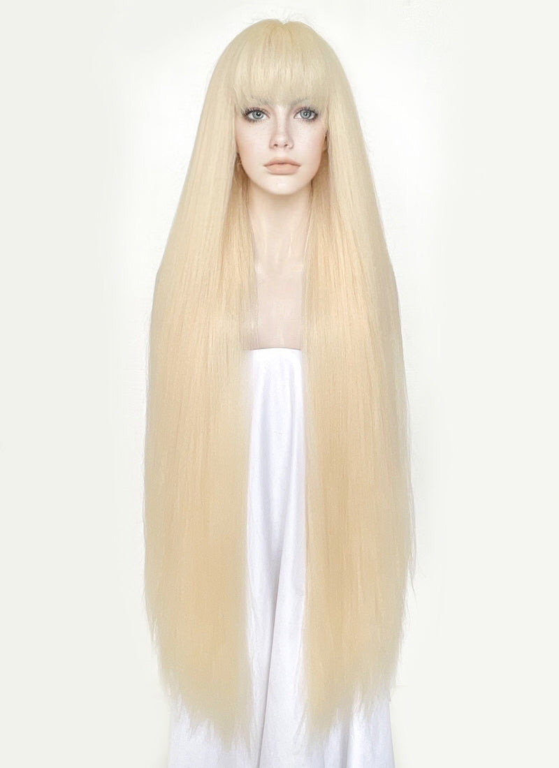 Blonde Yaki Straight Synthetic Hair Wig NS433