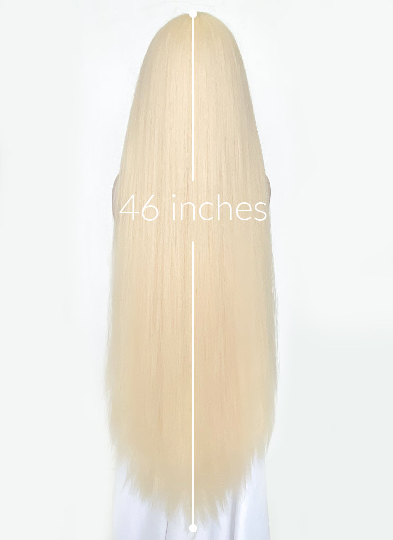 Blonde Yaki Straight Synthetic Hair Wig NS433