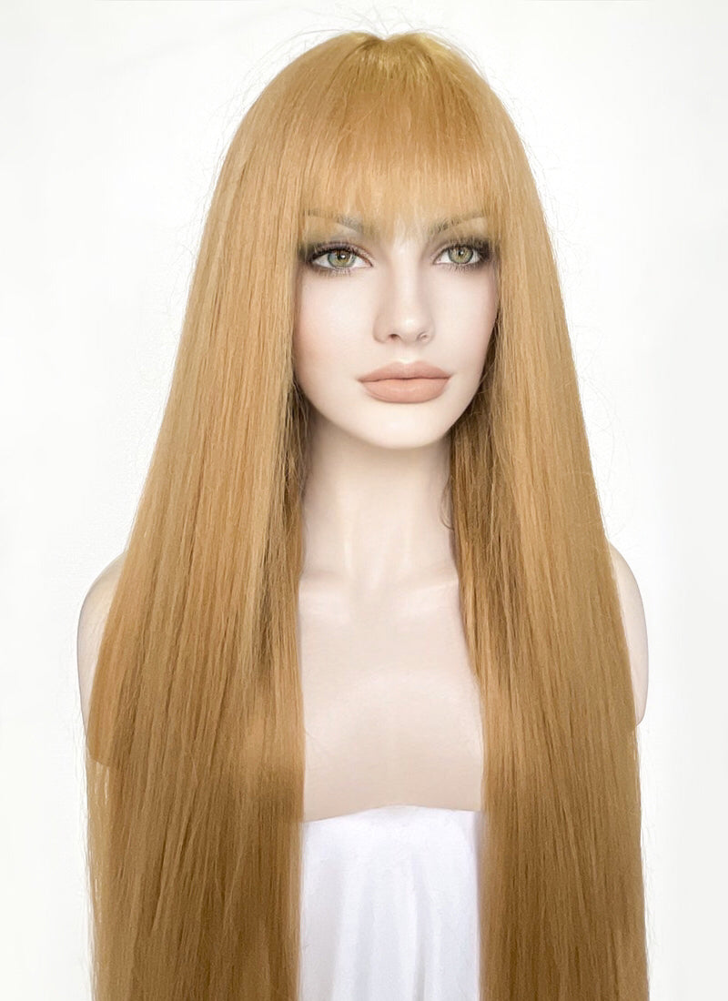 Blonde Yaki Straight Synthetic Hair Wig NS434