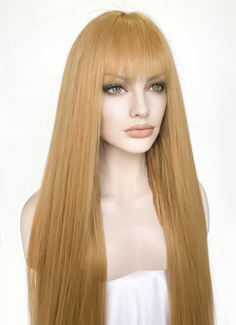 Blonde Yaki Straight Synthetic Hair Wig NS434