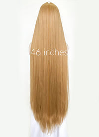 Blonde Yaki Straight Synthetic Hair Wig NS434