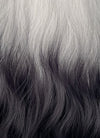 Grey Black Ombre With Dark Roots Wavy Synthetic Hair Wig NS436