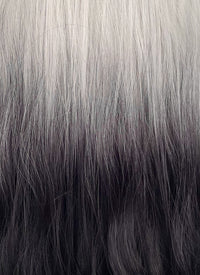 Grey Black Ombre Wavy Synthetic Hair Wig NS437