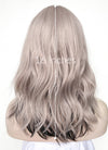 Ash Pinkish Blonde Mixed Black Wavy Synthetic Hair Wig NS483